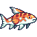 Pixel-art koi